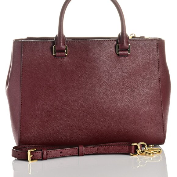 Michael Kors Kellen Medium Burgundy /Merlot Handbag - Picture 5 of 11